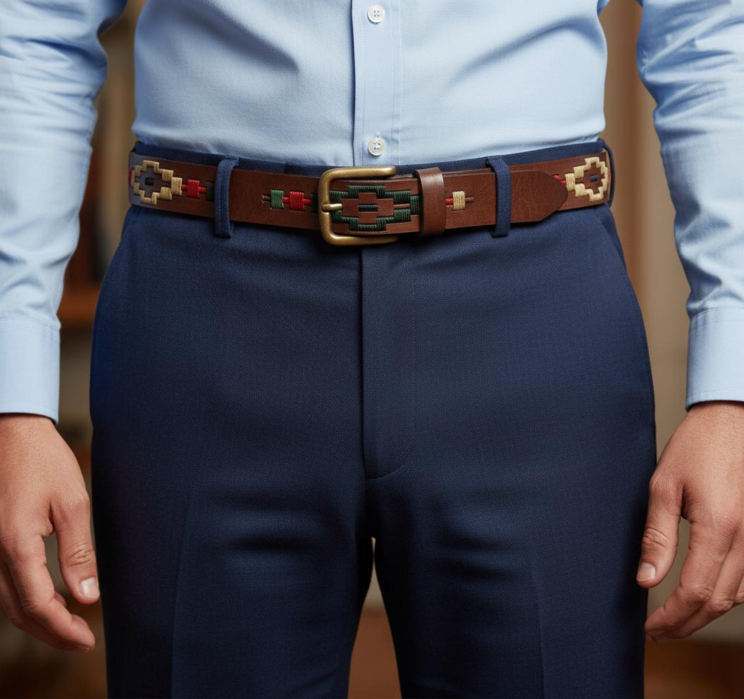 Merlot Leather Polo Belt - Image 5